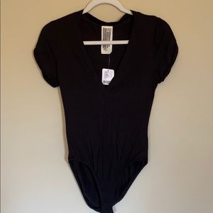 Free People Black bodysuit